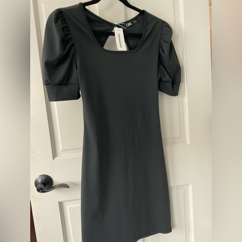Black Puff Sleeve Dress